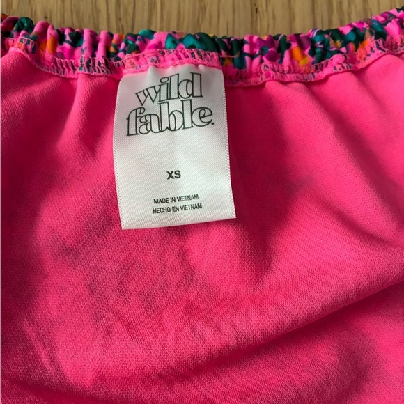 🆕 Wild Fable Women's Side-Tie Cheeky Bikini Bottom only-Pink Floral Print XS🆕 - Picture 8 of 11